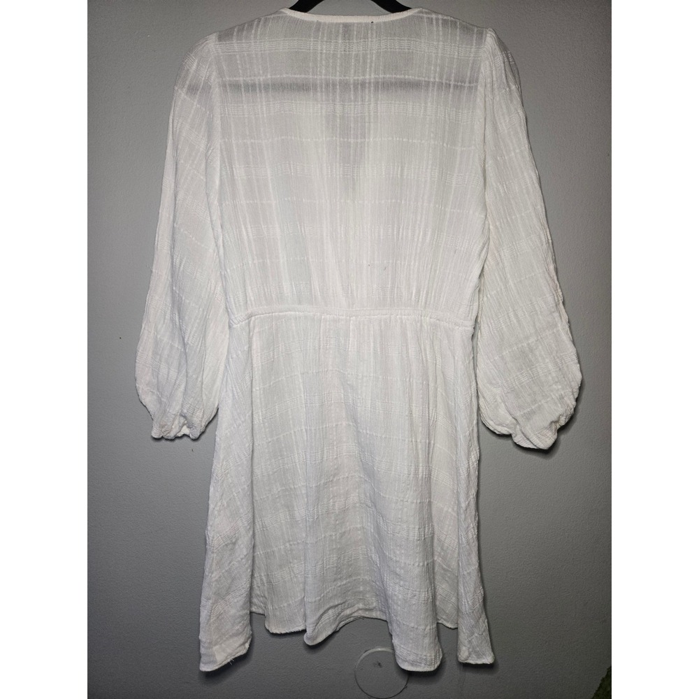 White House‎ Black Market White Cotton Gauze Dress Tunic Small Boho Lightweight - Picture 8 of 9
